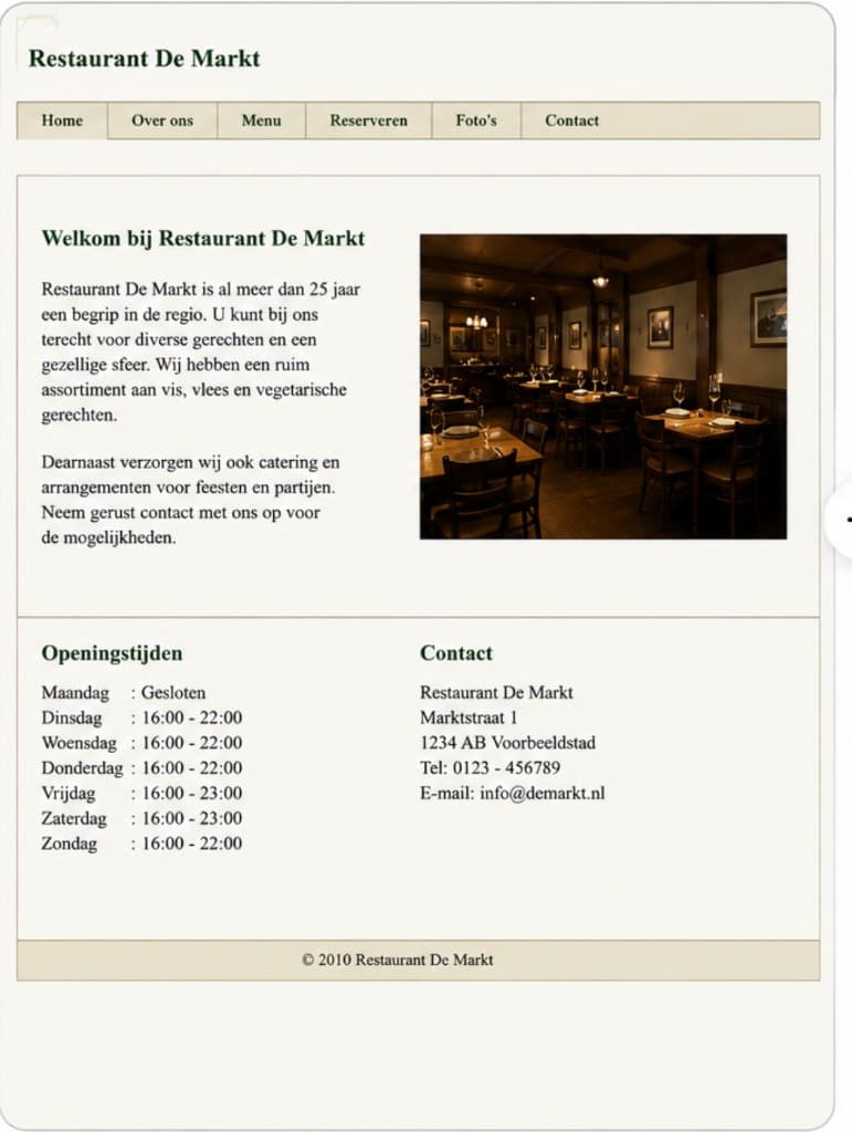 Voor — Horeca